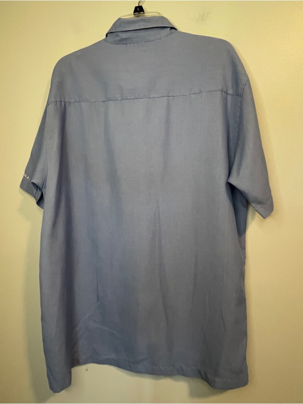 O'Neill Light Blue Short Sleeve Button-Down Shirt with Chest Pocket - Picture 2 of 7